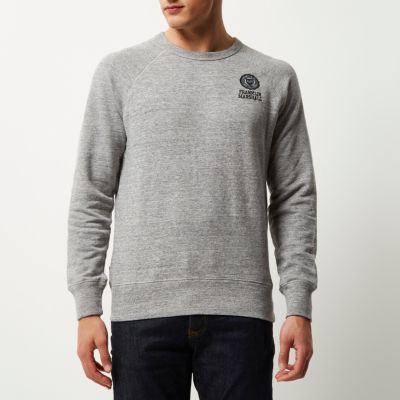 Grey Franklin & Marshall branded jumper